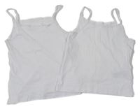 2set - 2x Biela košieľka  s mašlou Primark