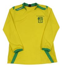 Žluto-zelené sportovní triko s nápisy Hummel