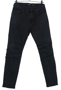 Pánské černé skinny rifle Bershka vel. 32