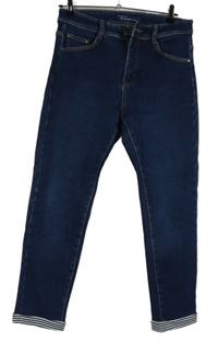 Dámské tmavomodré crop rifle 