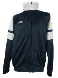 Pánska tmavomodro-biela športová prepínaci mikina s pruhmi Umbro