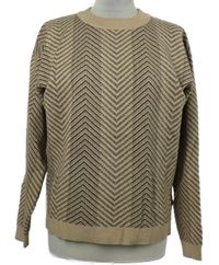 Dámský béžovo-hnědý vzorovaný svetr Joie