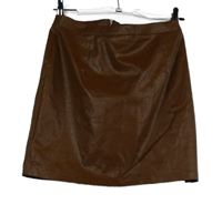 Dámska hnedá vzorovaná koženková sukňa River Island