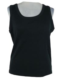 Dámský černý žebrovaný top TU 