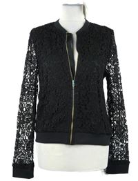 Nové - Dámská černá krajková lehká bunda Rebellion 