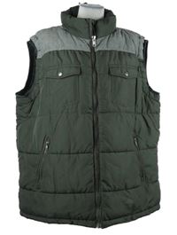 Pánska khaki šušťáková zateplená vesta Identic