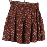 Dámska karmínová kvietkovana sukňa Shein