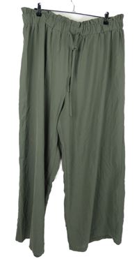 Dámské khaki volné kalhoty Emery Rose 