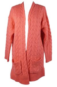 Dámský růžový vzorovaný svetrový cardigán Next 