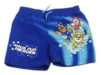Modré plážové kraťasy s PAw Patrol Nickelodeon