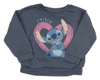 Tmavomodrá mikina so Stichem Disney