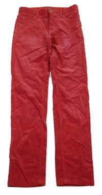 Červené slim manšestráky