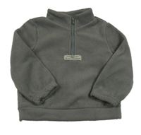 Sivá fleecová mikina s nášivkou Shein