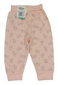 Nové- Světlerůžové lehké tepláky s medvídkem Pú Disney