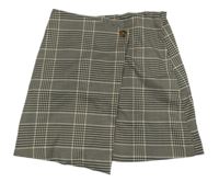 Béžovo-čierna kockovaná sukňa H&M