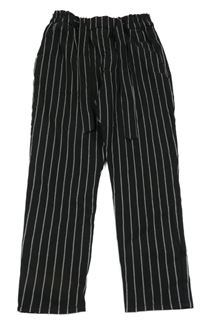 Čierno-biele pruhované nohavice s opaskom H&M