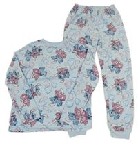 Světlemodré sametové pyžamo se Stichem Disney