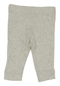 Bielo-sivé melírované ľahké tepláky