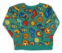 Zelená mikina so zvieratkami a obrázkami Dunnes Stores