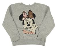 Sivá melírovaná mikina s Minnie H&M
