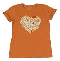 Oranžové tričko s nápisem Primark
