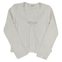 Biely rebrovaný cardigan Zara