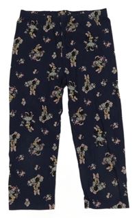Tmavomodré capri legíny s Minnie Disney