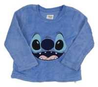 Svetlomodrá chlpatá mikina so Stitchem Primark