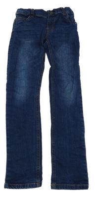 Tmavomodré skinny rifle 