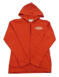 Červená prepínaci mikina s nápisom a kapucňou Tom Tailor