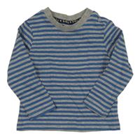 Šeod-modré pruhované triko Tu