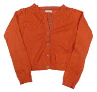 Červený prepínaci crop sveter s perforovaným vzorom Next3