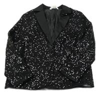 Černé slavnostní sako s flitry H&M