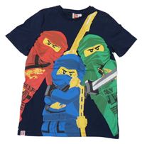 Tmavomodré tričko s potiskem - Lego Ninjago