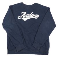 Tmavomodrá mikina s nápisem H&M