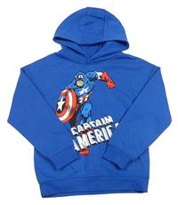 Modrá mikina Captain America s kapucňou zn. Primark