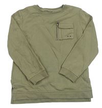 Khaki mikina s vreckom Primark