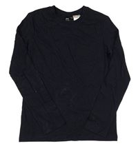 Tmavomodré tričko s vreckom H&M