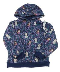 Tmavomodrá mikina s Frozen a kapucňou zn. M&S