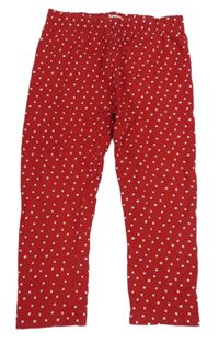 Červené legíny s bodkami Fammy