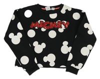 Černá crop mikina s Mickeym Disney 