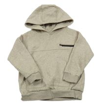 Béžová melírovaná mikina s klokankou a kapucňou F&F