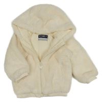 Pudrová kožušinová podšitá bunda s kapucňou Kiabi