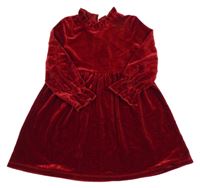 Červené zamatové šaty Dunnes