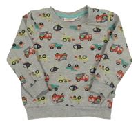 Sivá mikina s dopravními prostředky Liegelind