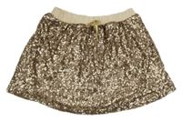 Zlatá flitrová sukňa Zara