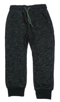 Černo-šedé melírované tepláky F&F