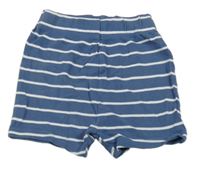Tmavomodro-bílé pruhované bavlněné kraťasy Nutmeg