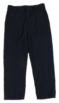 Tmavomodré spoločenské členkové é nohavice s pukmi H&M