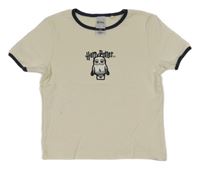 Béžové crop tričko s Hedvikou C&A